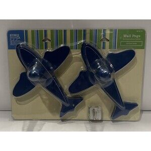 Airplane Wall Pegs Hooks Retro Kids 2 Pack Includes Mounting Hardware